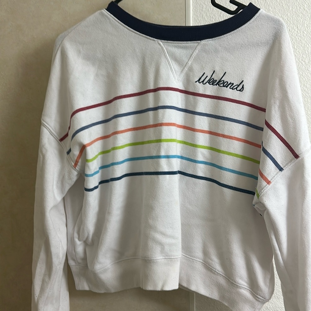 White cropped sweater